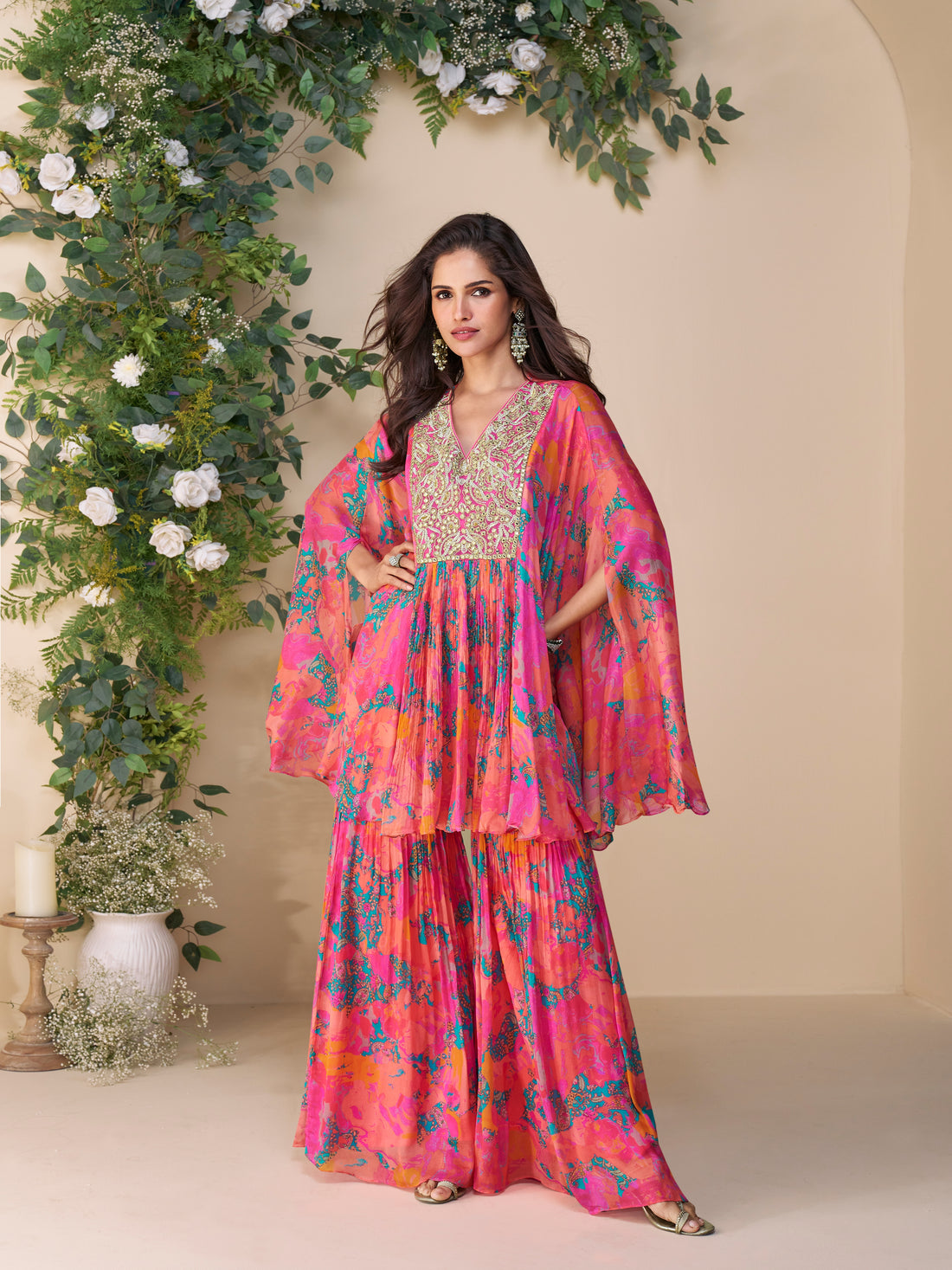 multi colour kurti for women in silk fabric