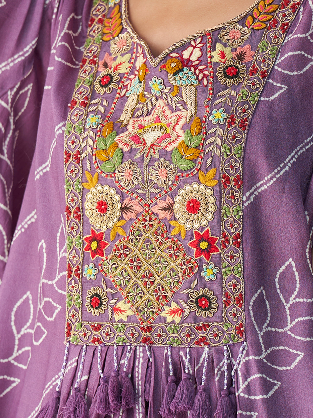 Latest designer purple kurti for girls