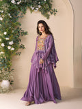 Elegant purple kurti for women party wear