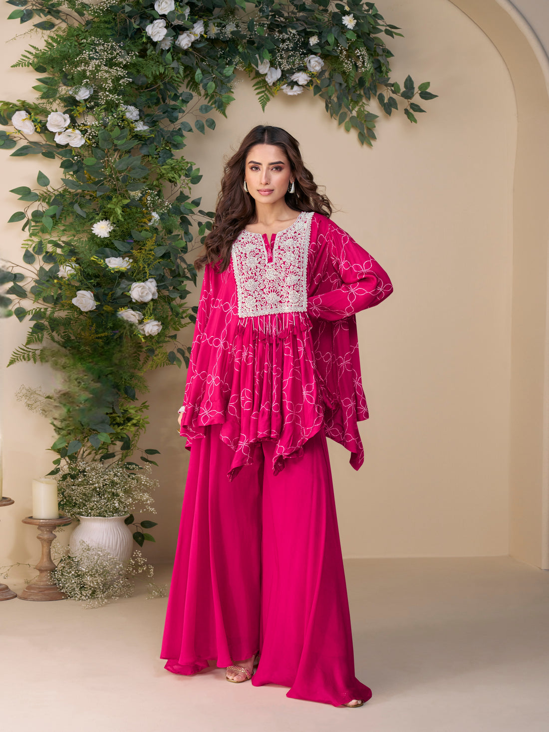 Stylish pink kurti for women casual wea