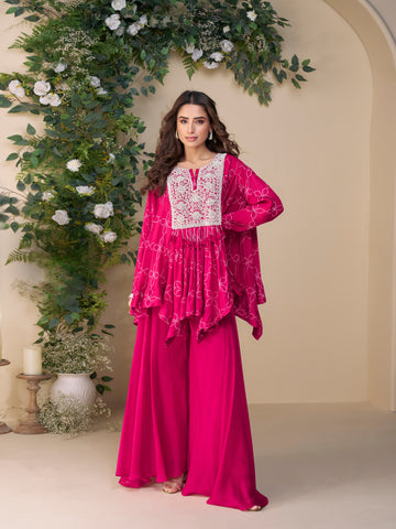 Stylish pink kurti for women casual wea