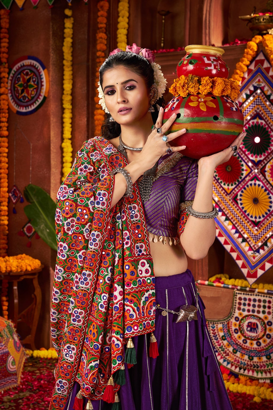 9 m flare chaniya choli for Garba