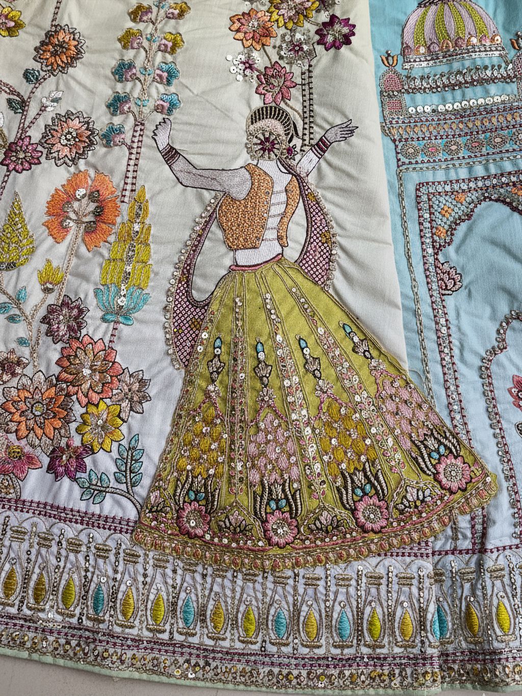 Multi Pista Pure Soft Silk Premium Bridal Lehenga Choli Wedding Lehenga Choli Anant Tex Exports Pvt.Ltd..