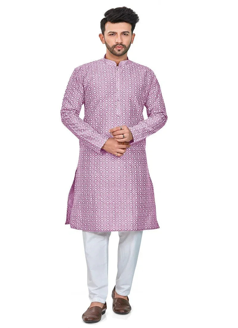 Light Purple RFSK 0013 Kurta Pajama - Anant Exports
