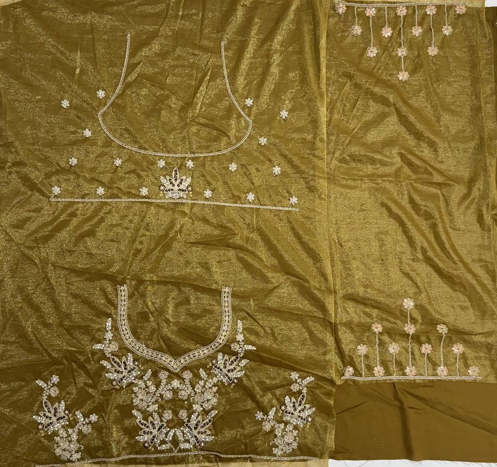 Mustard Pure Soft Heavy Net Fancy Embroidery Work Bridal Lehenga Choli