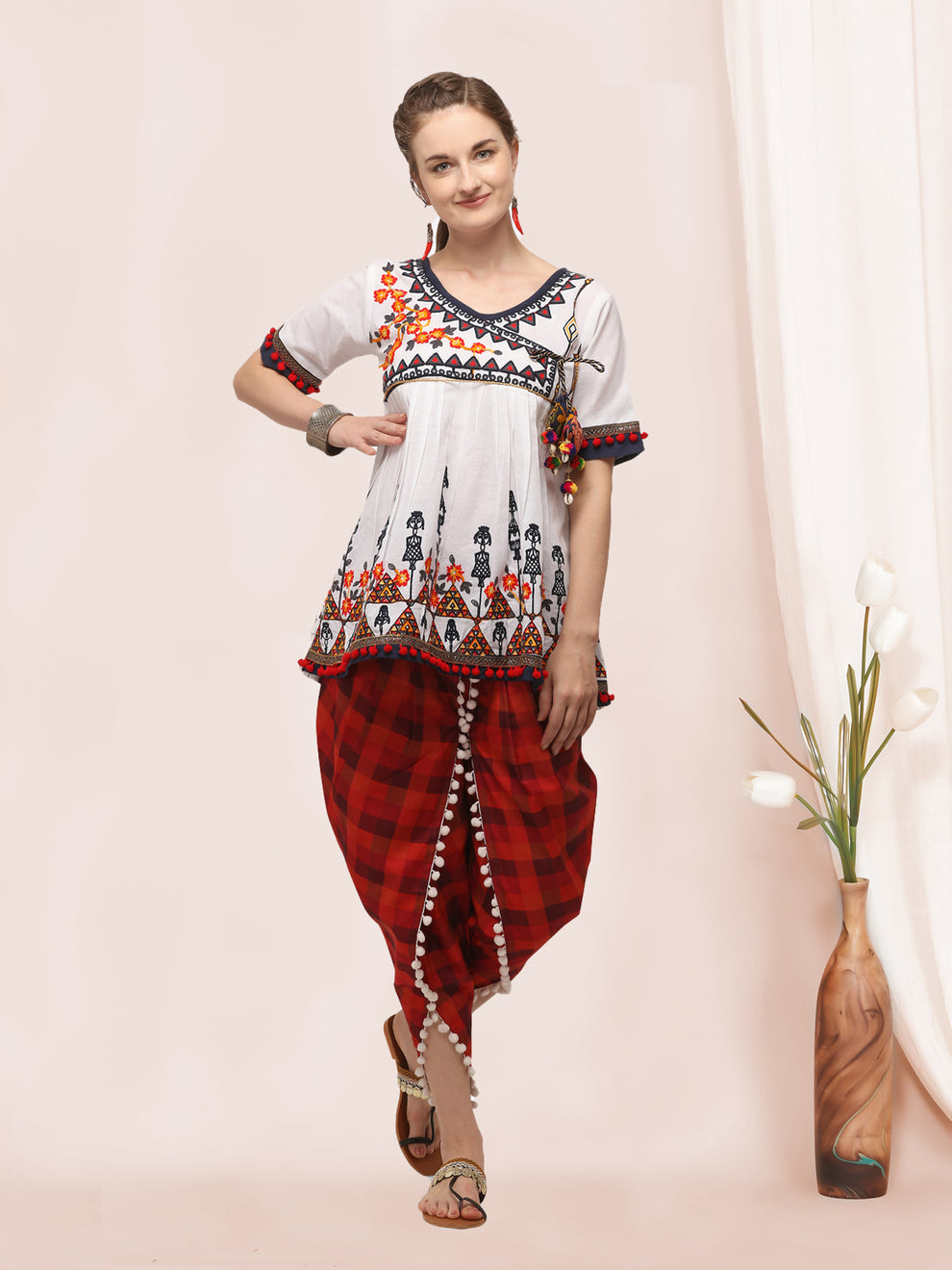 Navratri Garba Garba Special Kedia and Tulip Pants for Women&