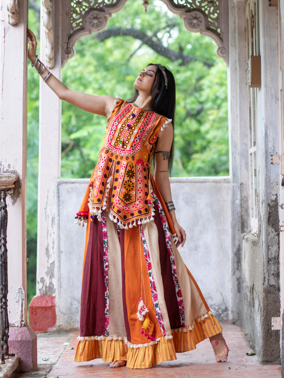 Navratri Garba Garba Special Kedia and Tulip Pants for Women&