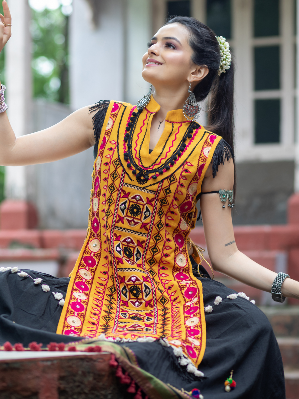 Navratri Garba Garba Special Kedia and Tulip Pants for Women&