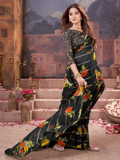Black Pure Heavy Waighless Saree