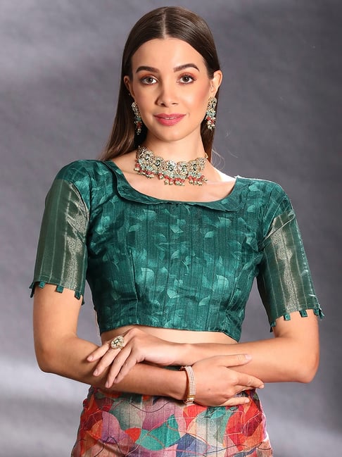 Green Pure Handi Silk Handloom Saree Row Silk Saree Anant Tex Exports Pvt.Ltd..
