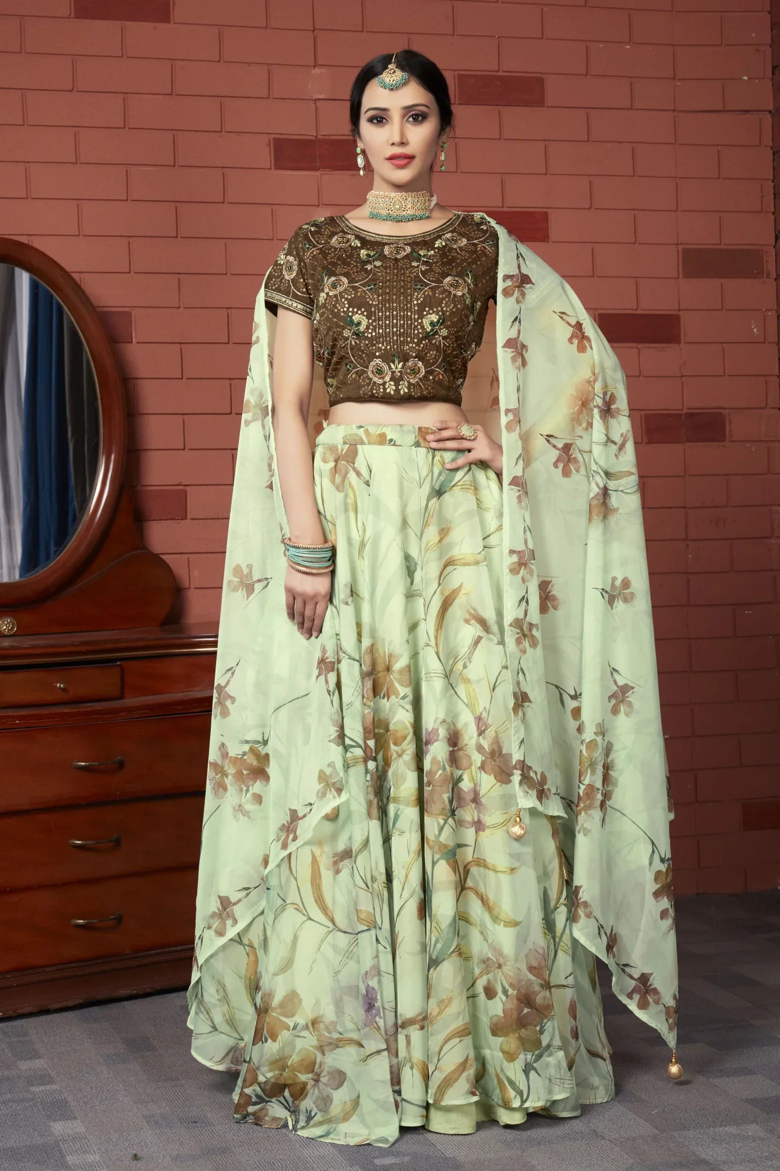 READYMADE CROP TOP LEHENGA D.NO C-1962 - Anant Exports
