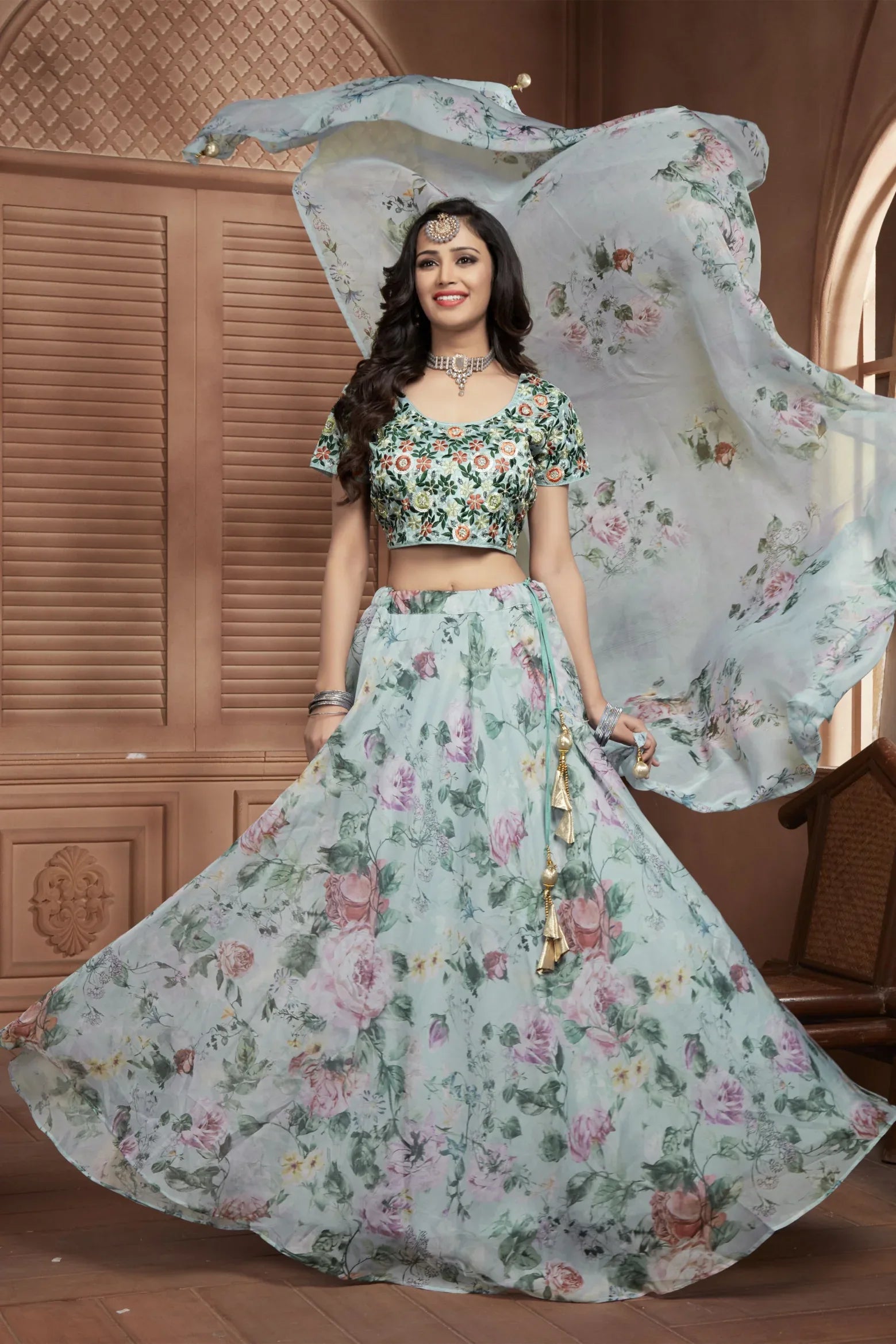 READYMADE CROP TOP LEHENGA D.NO C-1981 - Anant Exports