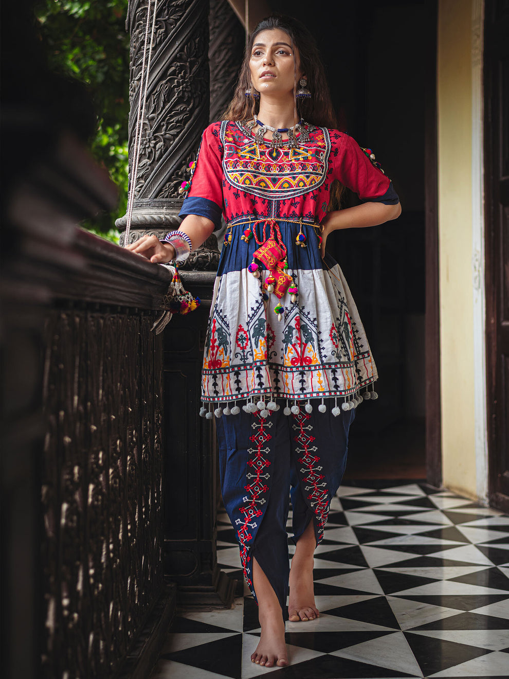 Navratri Garba Garba Special Kedia and Tulip Pants for Women&