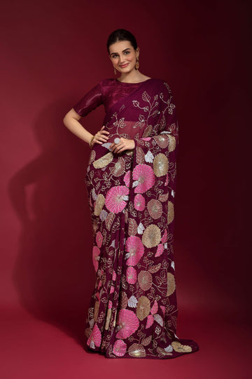 Sequins Saree