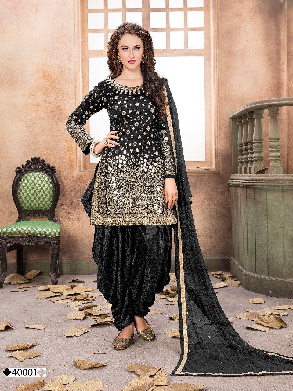 Aanaya 40000 Series Tapeta Silk Designer Punjabi Suit - Anant Exports