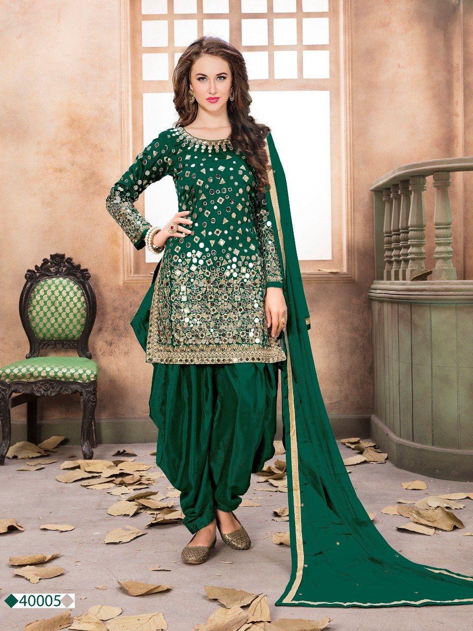 Aanaya 40000 Series Tapeta Silk Designer Punjabi Suit - Anant Exports