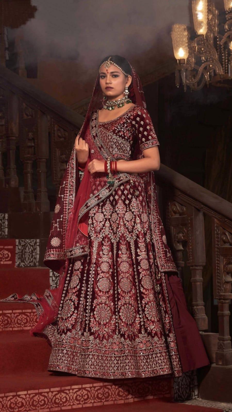 Wedding Designer Bridal Wear Lehenga D.No 77028 Anant Tex Exports Private Limited