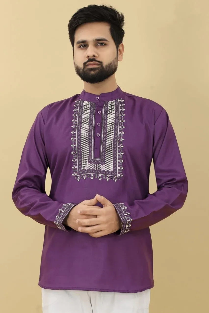 Traditional Embroidery Work Short Kurta Anant Tex Exports Private Limited