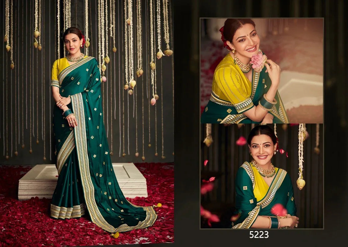 KAJAL VOL -11 FESTIVE AND TRADITIONAL WEAR SAREE D.NO 5223 - Anant Tex Exports Pvt.Ltd.