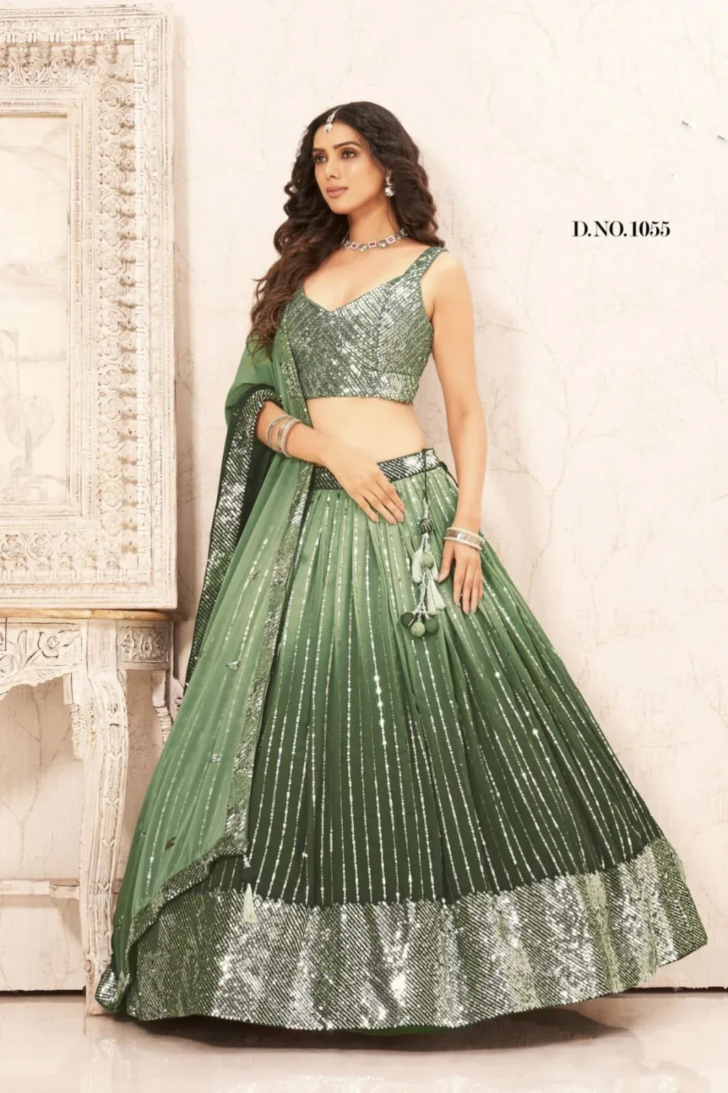 NAYAB BRIDAL WESTERN WEAR LEHENGA D.NO 1055 - Anant Exports