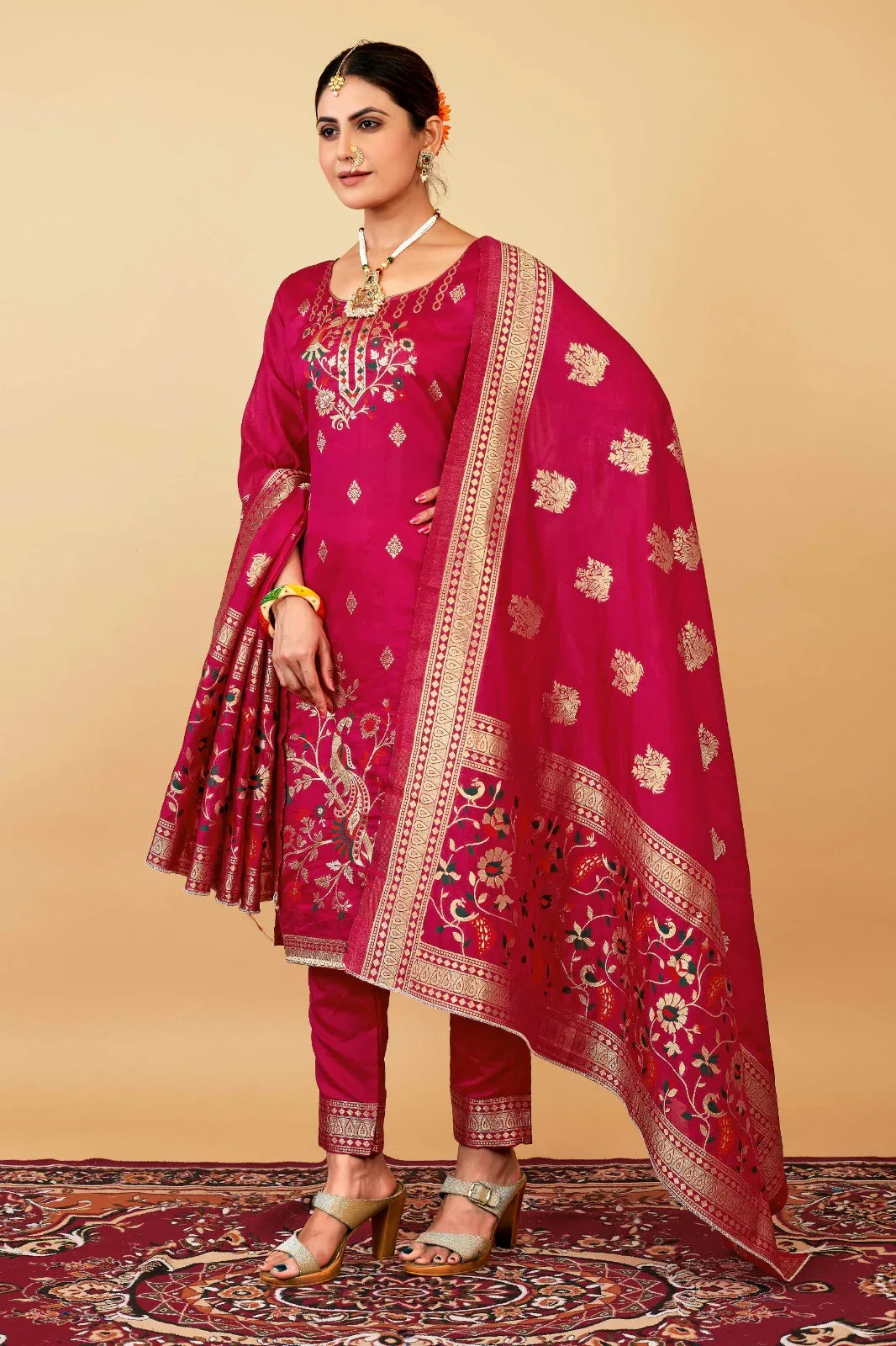 Morni Paithani Designer Occasion Wear Suits - Anant Exports