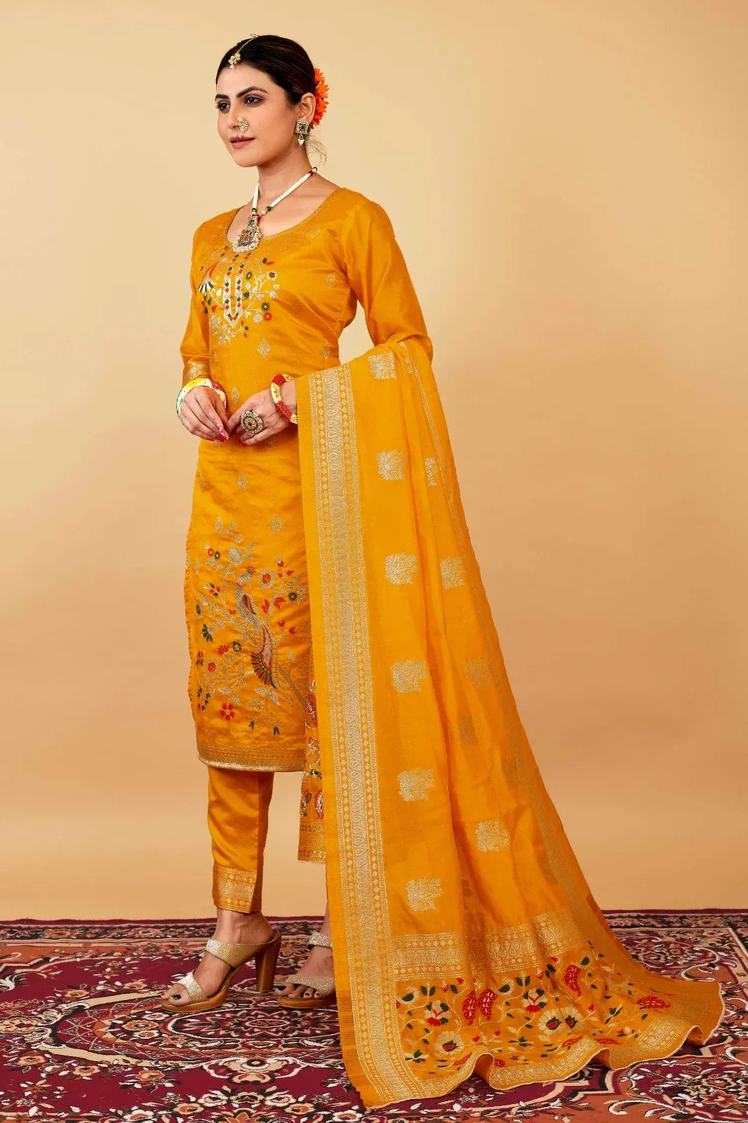 Morni Paithani Designer Occasion Wear Suits - Anant Exports