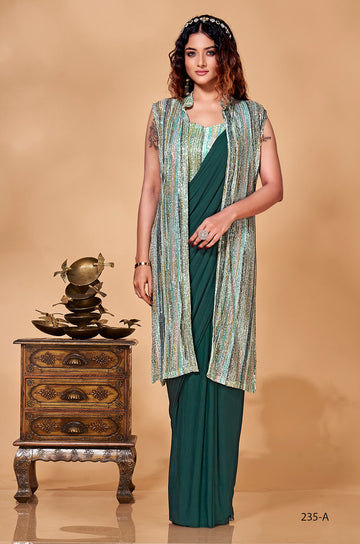 PARTY WEAR READYMADE SAREE D.NO 235-A