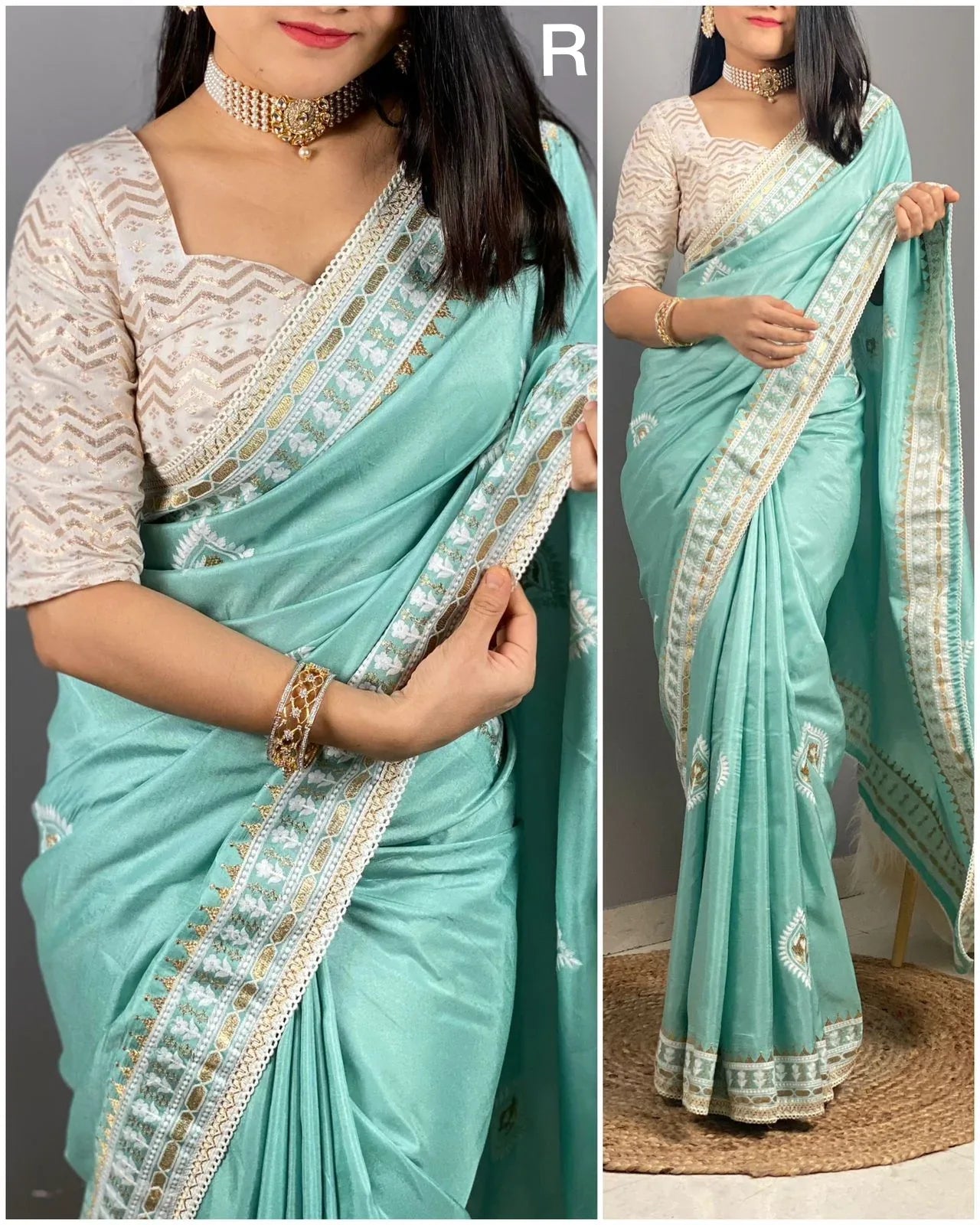 Party Wear Simran Silk Saree - Anant Exports