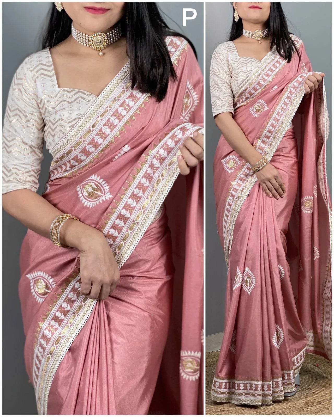 Party Wear Simran Silk Saree - Anant Exports