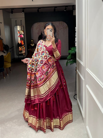 Beautiful Designer Pure Gajji Silk Lehenga Choli