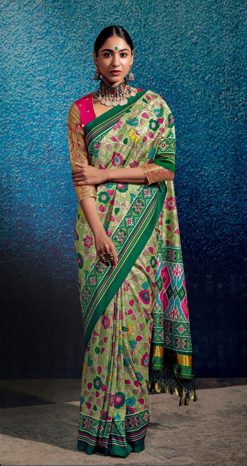 KALAM X PATOLA FANCY SOFT SILK SAREE - Anant Exports