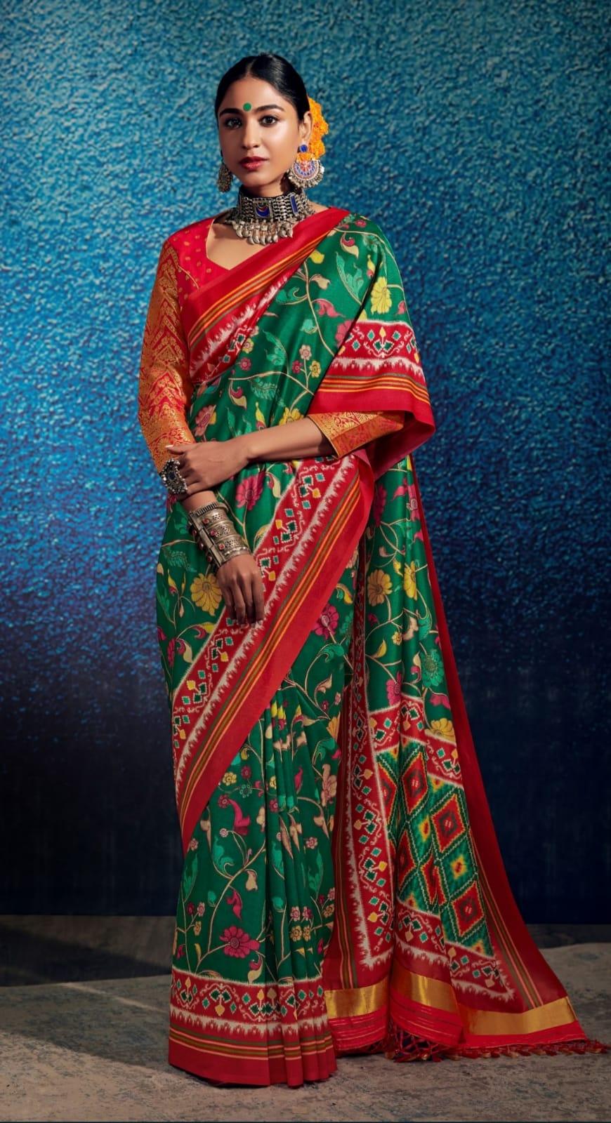 KALAM X PATOLA FANCY SOFT SILK SAREE - Anant Exports
