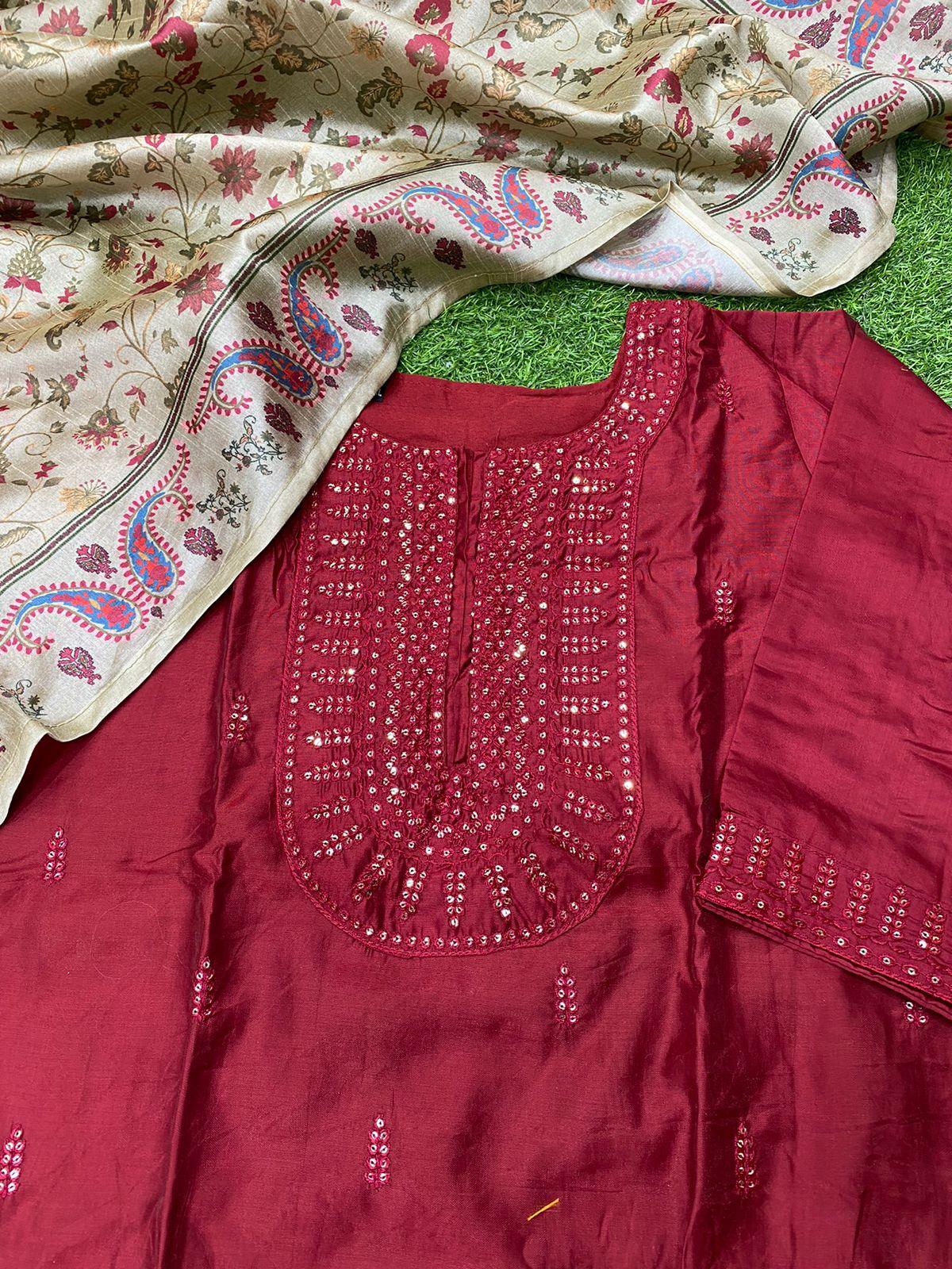 Party Wear Fancy Cotton Silk stunning Suit