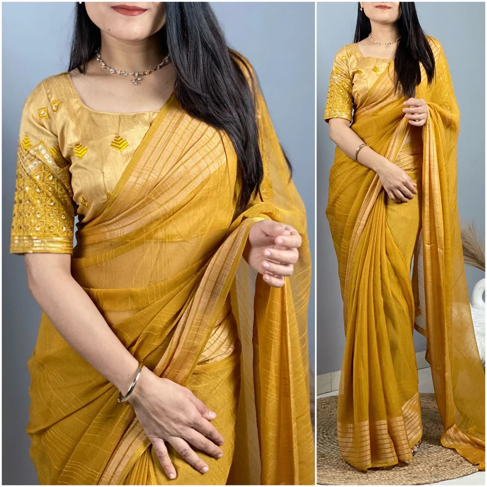 Party Wear Beautiful Georgette Saree - Anant Exports