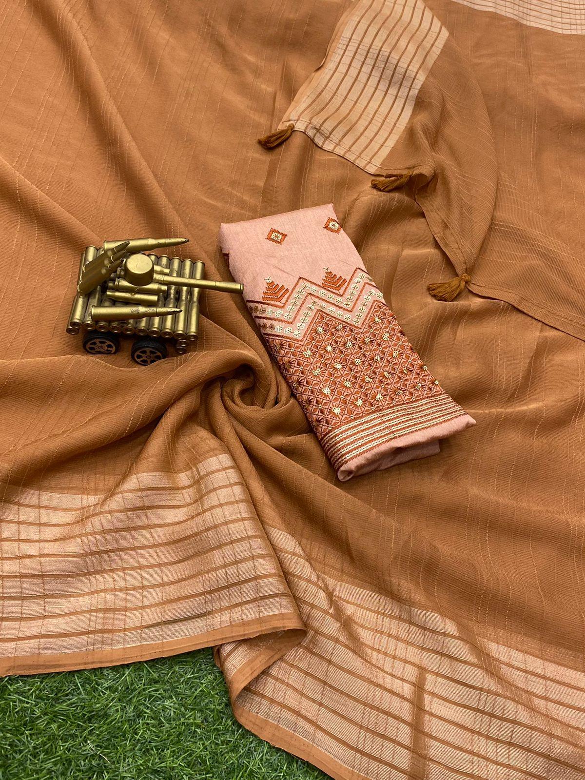 Party Wear Beautiful Georgette Saree - Anant Exports