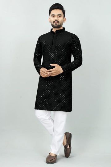 Traditional Chikan Work Kurta Pajama