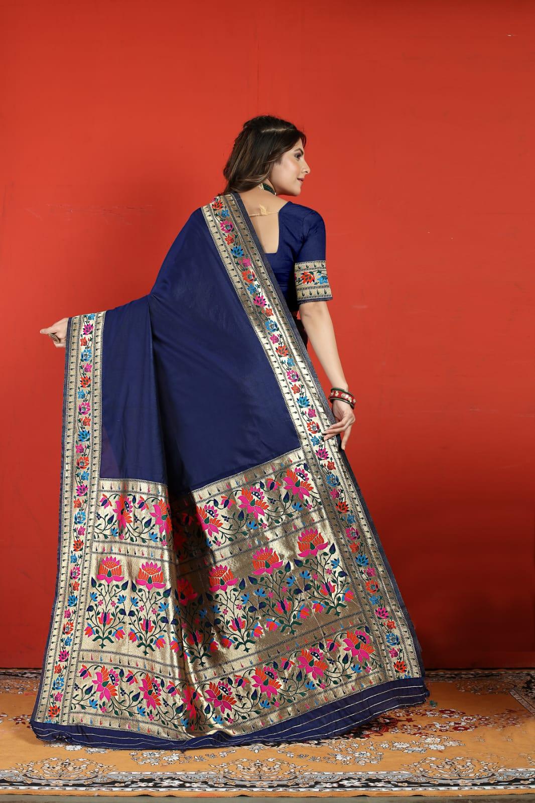 Fancy Occasion Wear Paithani Soft Silk Saree - Anant Exports