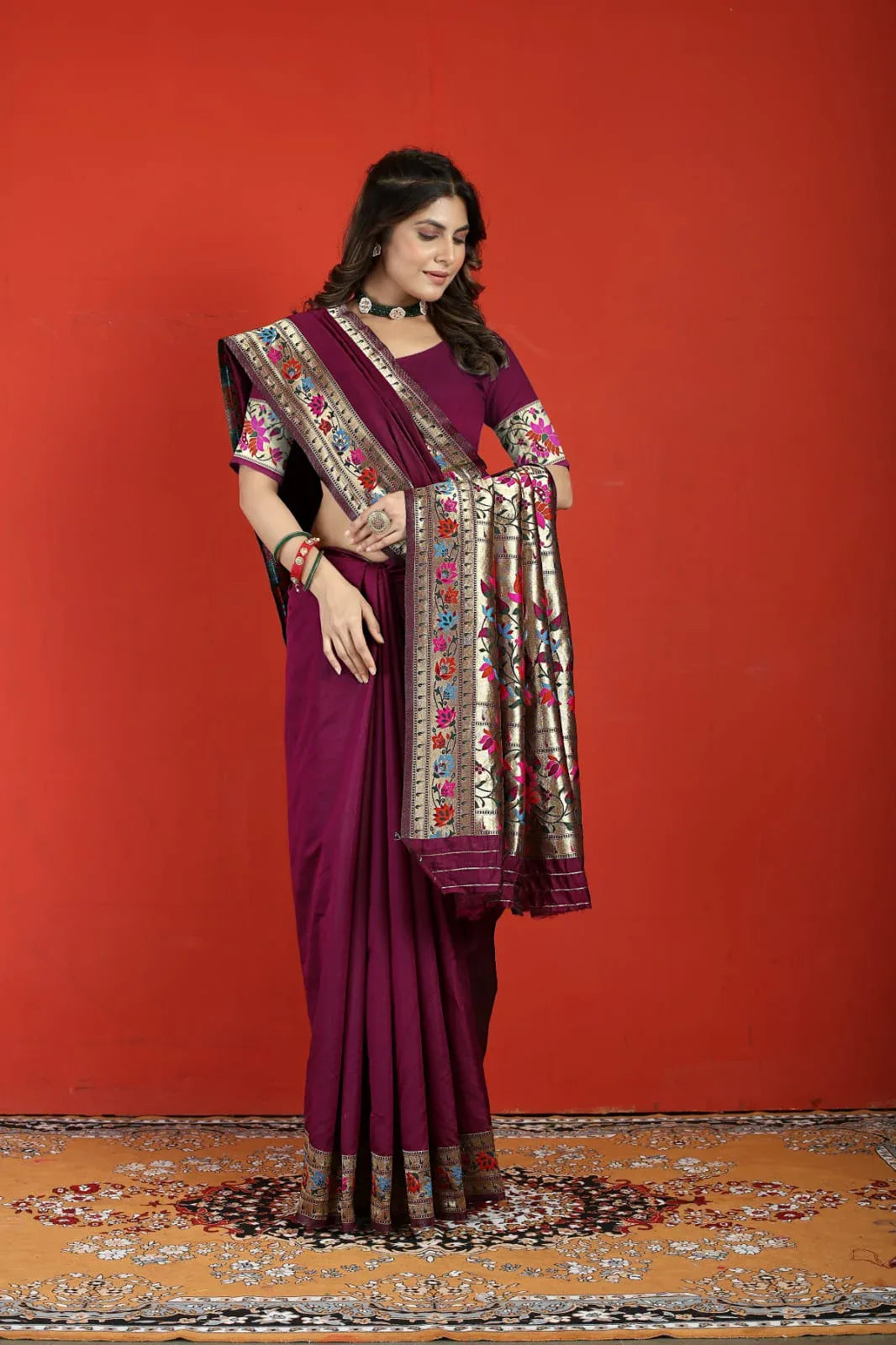 Fancy Occasion Wear Paithani Soft Silk Saree - Anant Exports
