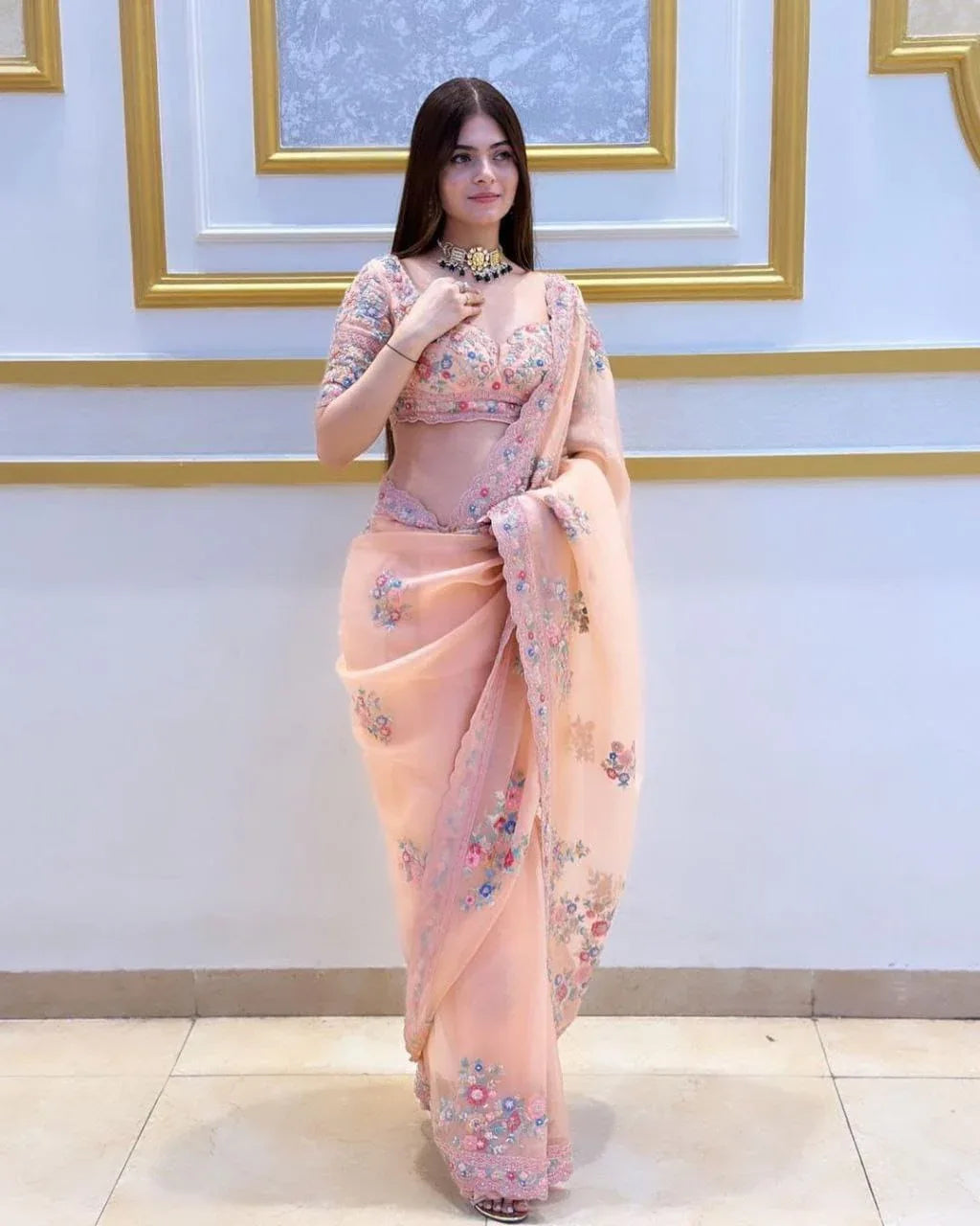 Fancy Soft Organza Silk Saree D.No 8045 - Anant Exports