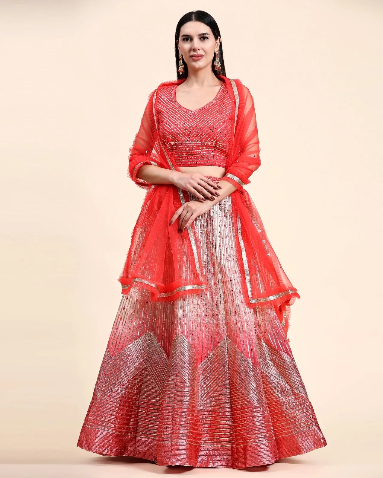 READYMADE CROP TOP DESIGNER LEHENGA D.NO 2040 - Anant Exports