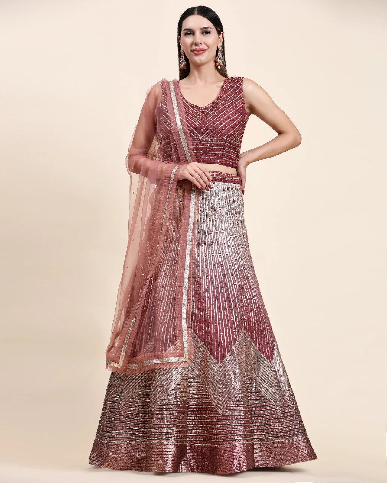 READYMADE CROP TOP DESIGNER LEHENGA D.NO 2040 - Anant Exports