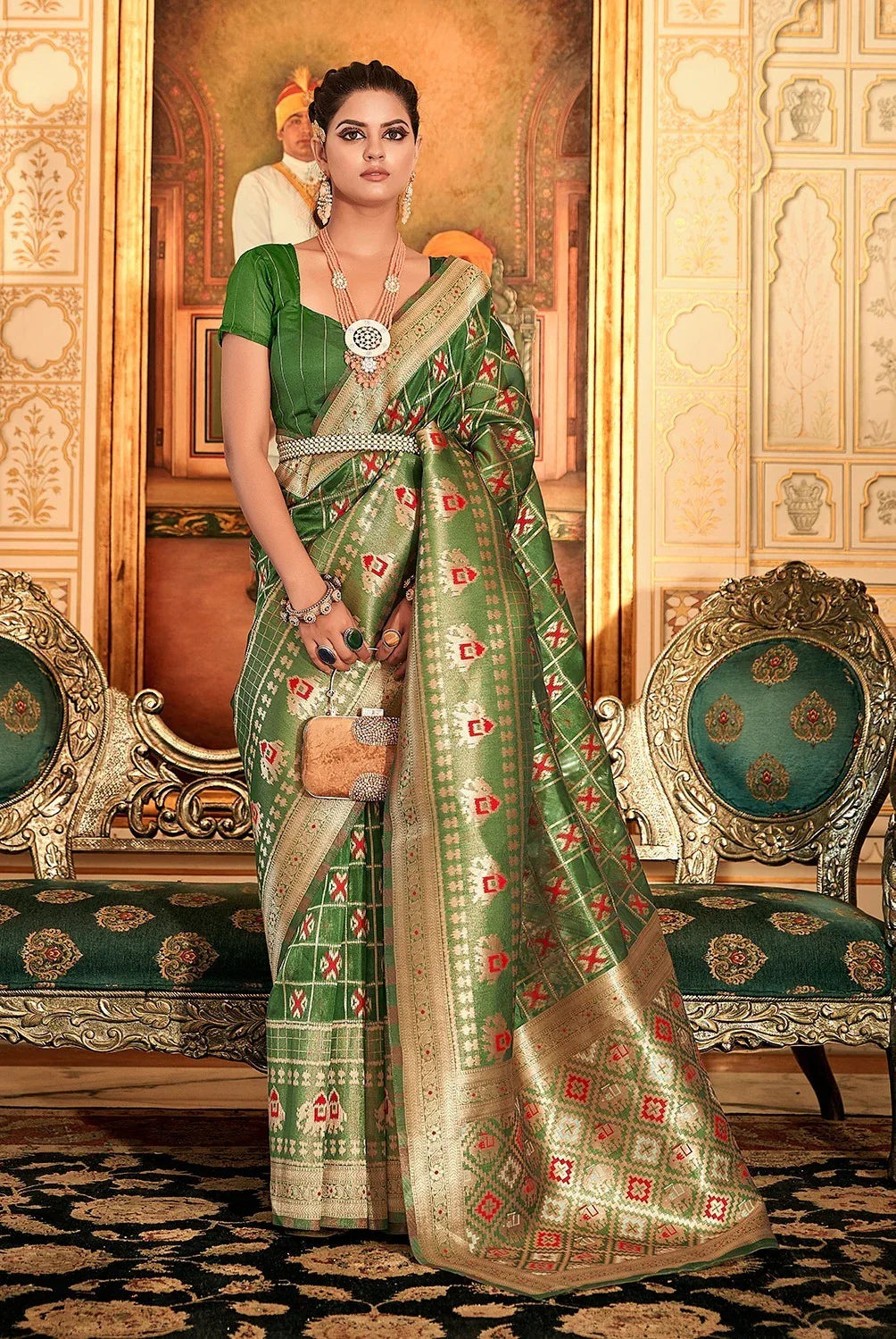 Sanskar Fancy Organza Weaving Saree - Anant Exports