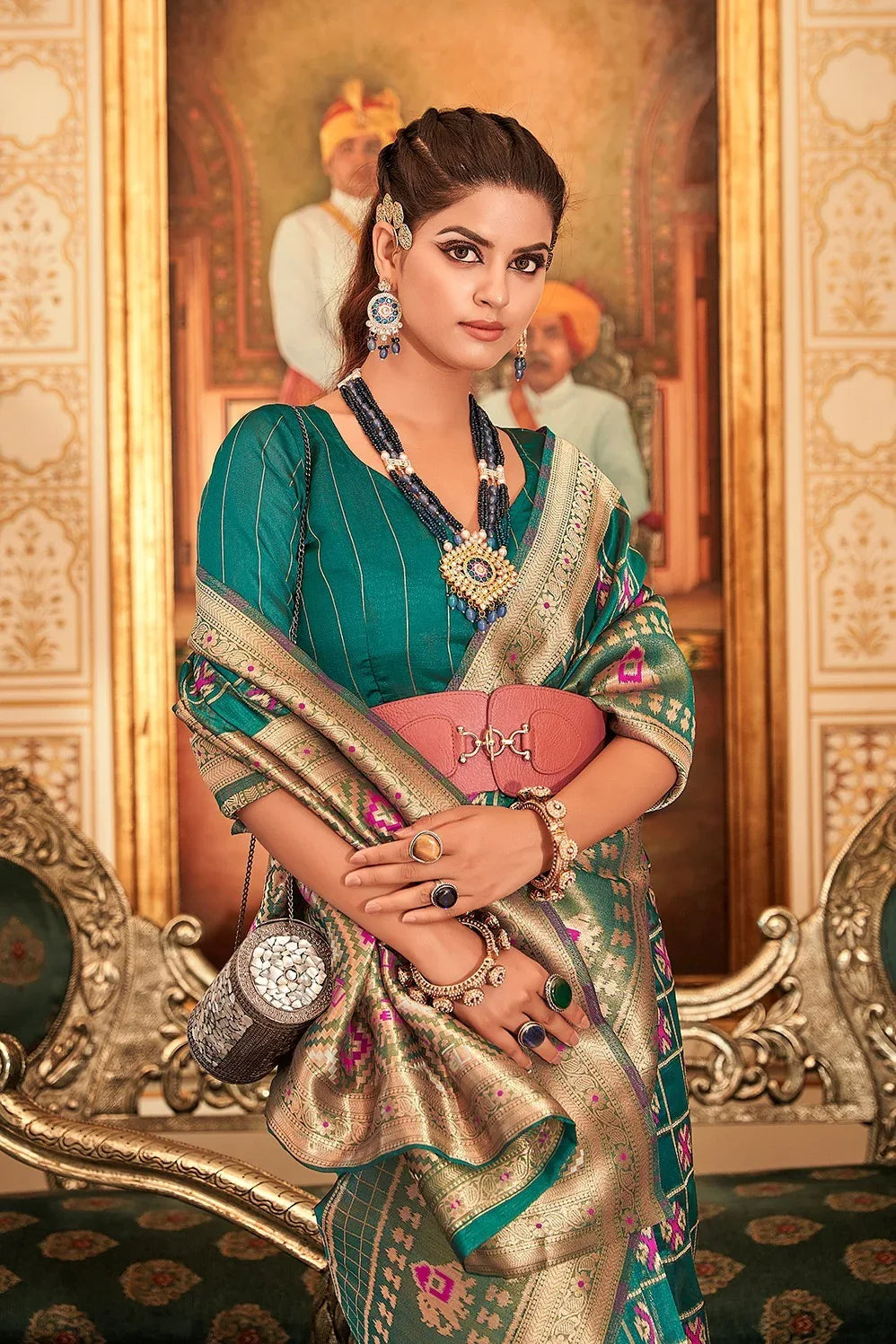 Sanskar Fancy Organza Weaving Saree - Anant Exports