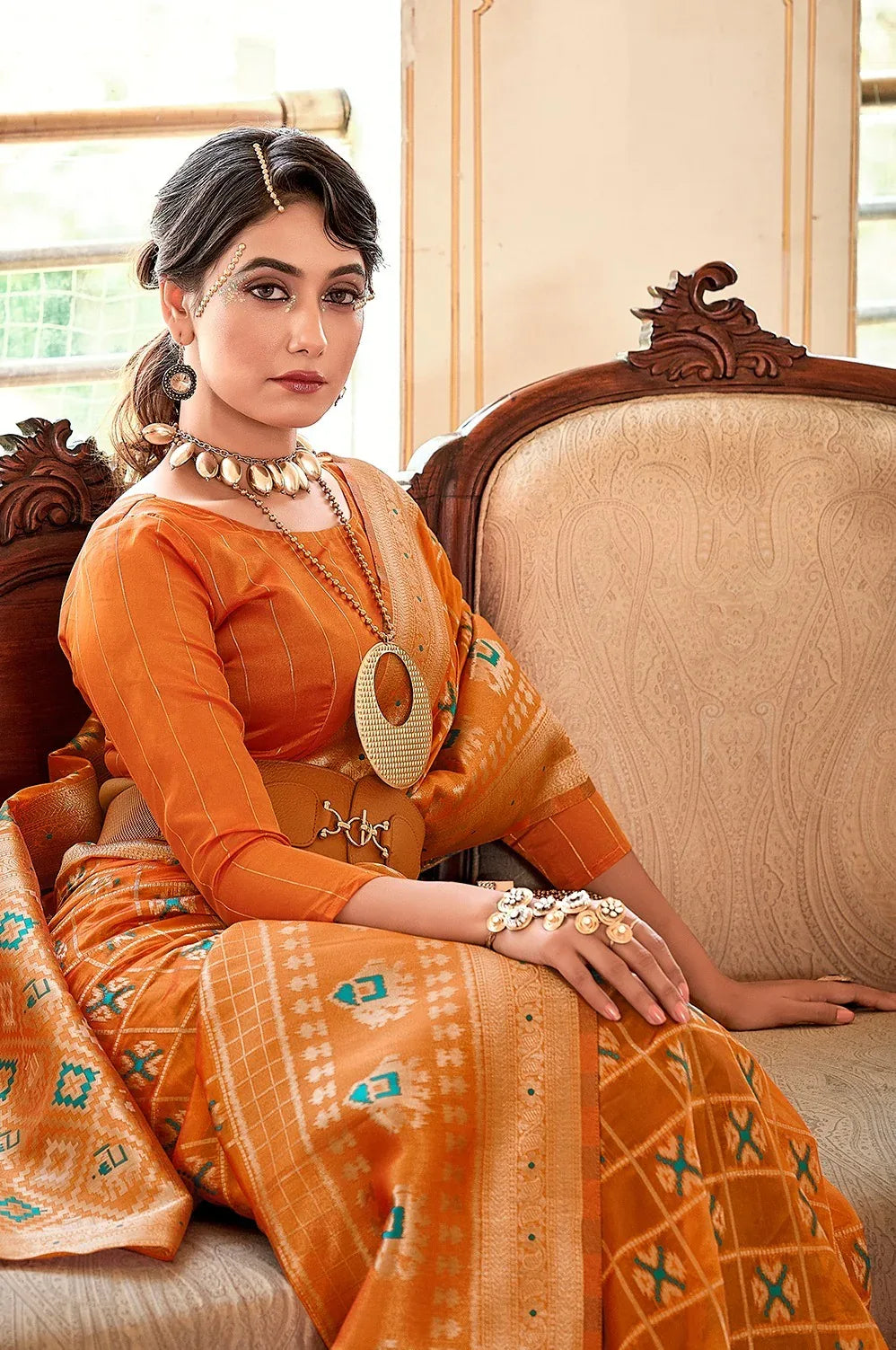 Sanskar Fancy Organza Weaving Saree - Anant Exports