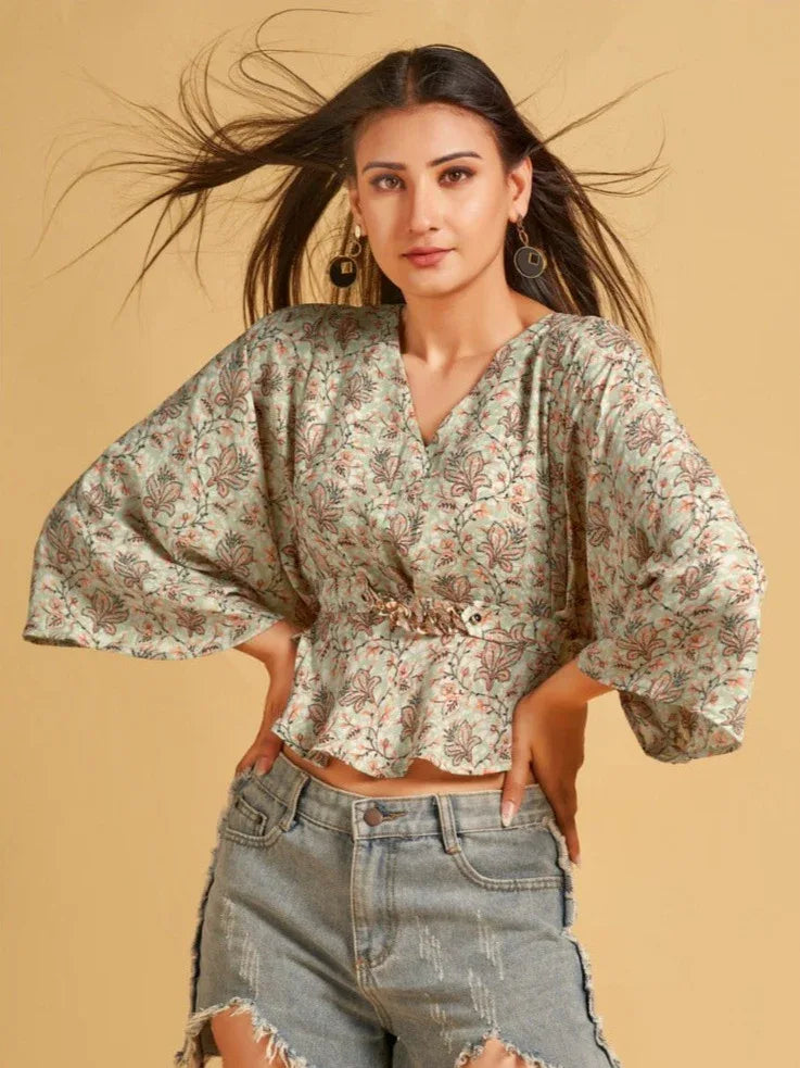CROP TOP WESTERN WEAR D.NO 115 - Anant Exports