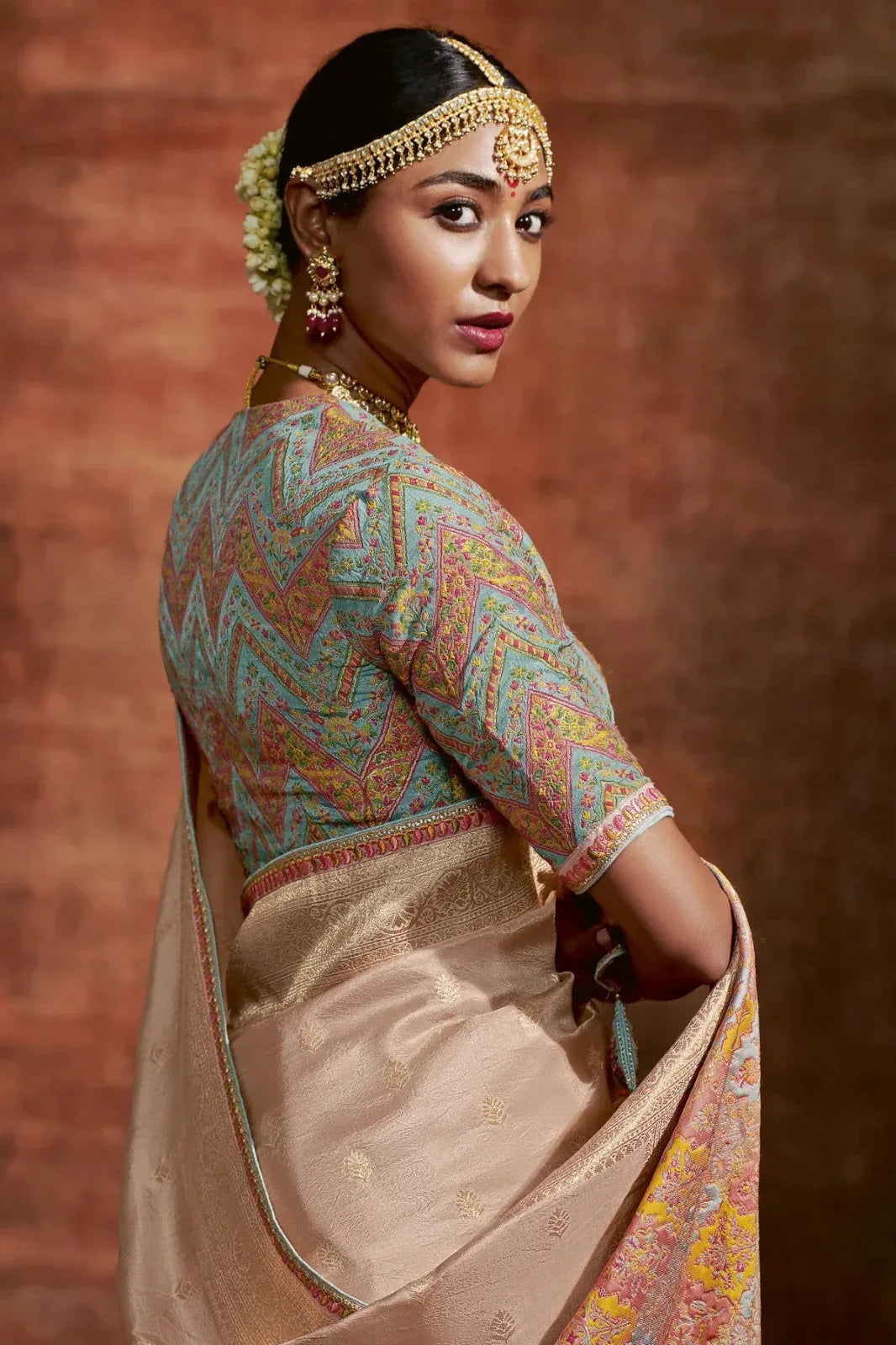 Ranisa Fancy Kashmiri Saree D.No SA-174 - Anant Exports