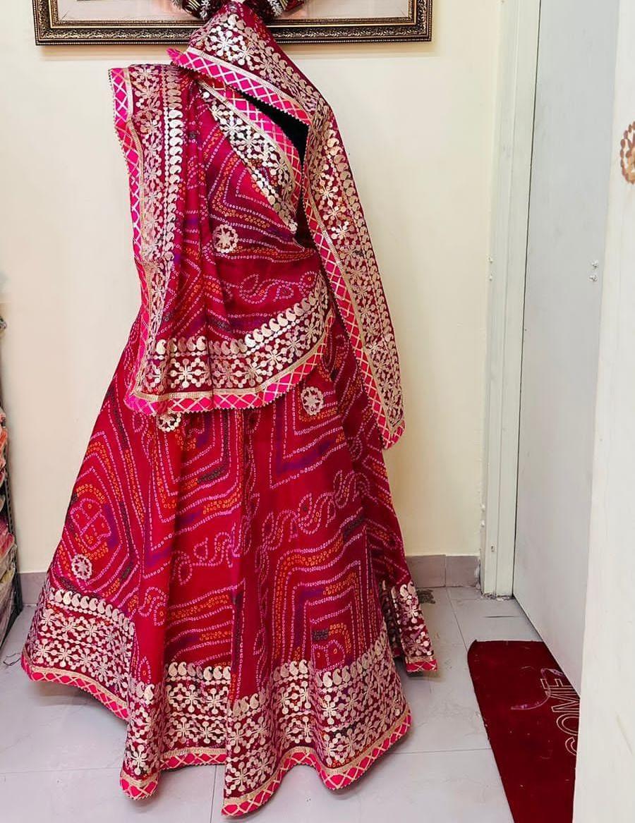 Rajasthani Bandhej Print Lahenga - Anant Exports