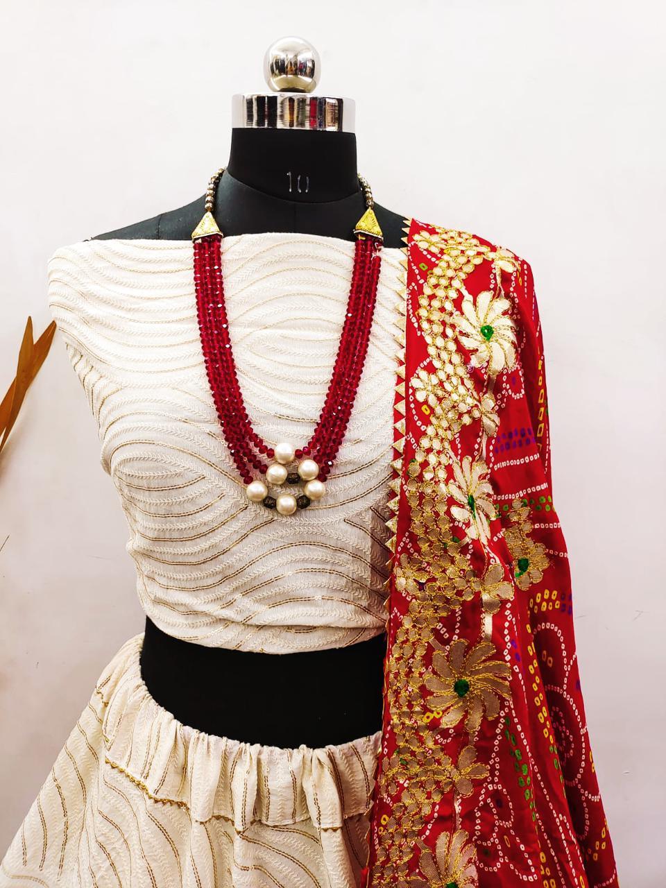 Fancy Lucknowi Work Lehenga - Anant Exports