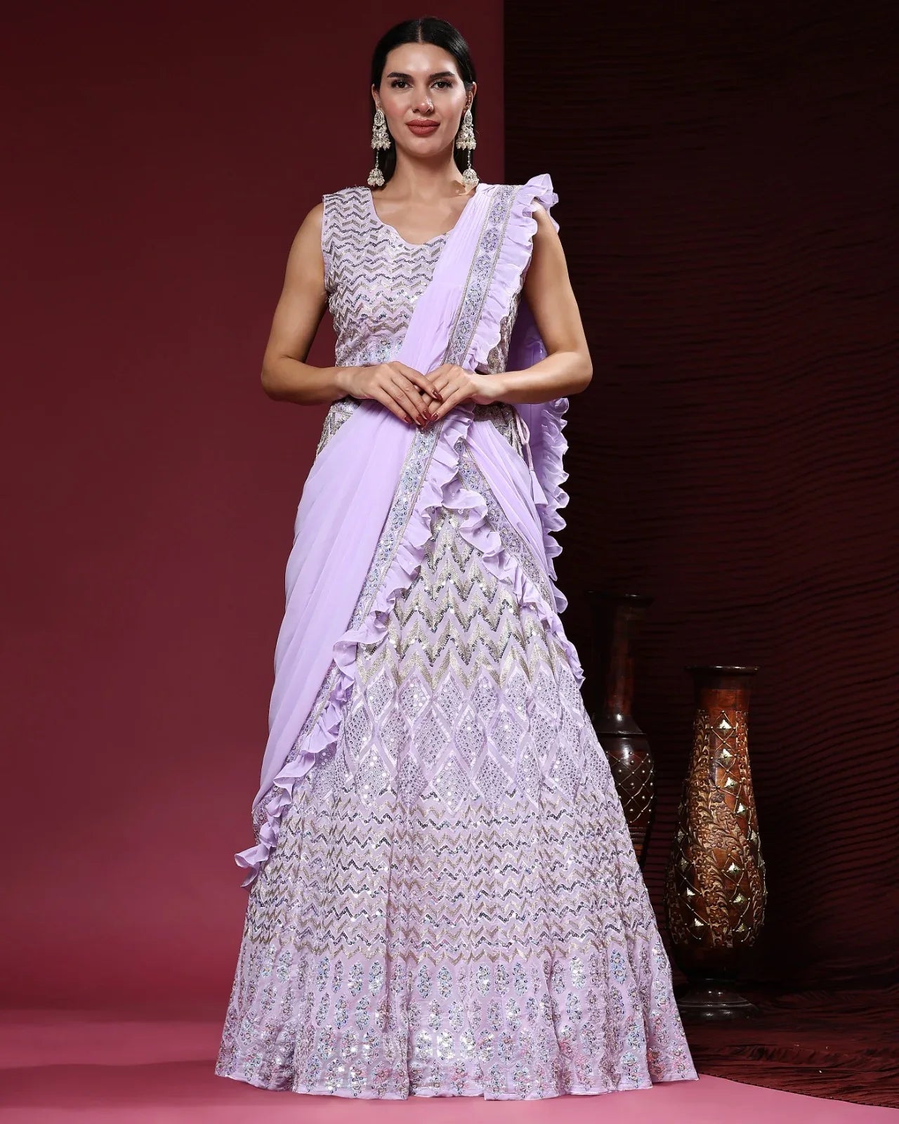READYMADE CROP TOP LEHENGA D.NO. C-2008 - Anant Exports