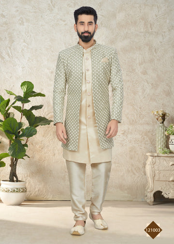 Vol 121 Wedding Wear Sherwani D.No. 121003